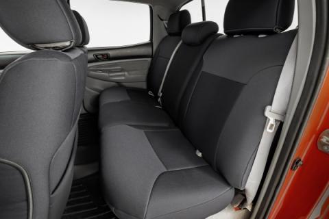 Seat Covers Gray FR &amp; RR Crew Cab Toyota Tacoma 2WD/4WD (2005-2015) Rough Country
