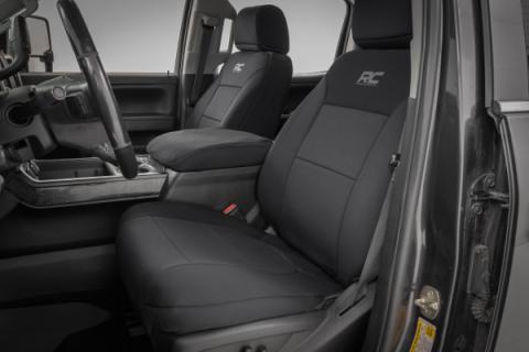 Seat Covers FR Bucket &amp; RR 60/40 Bench Silverado/Sierra 2500HD/3500HD (14-26) Rough Country