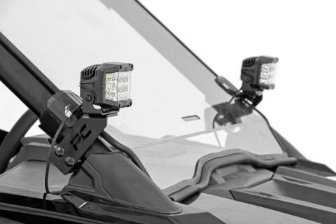 Polaris Dual LED Cube Kit w/Black Series Spot LED's 20-21 Polaris RZR PRO XP Rough Country