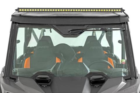LED Light Kit Front Mount 40 Inch Black-Series Single Row Polaris RZR XP 4 1000 (2024) Rough Country