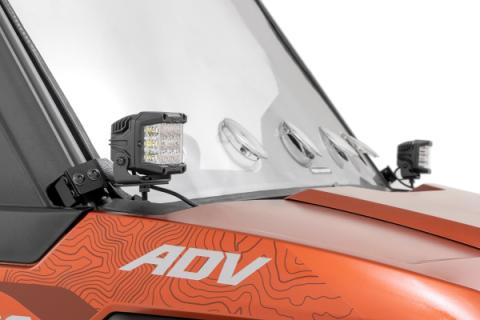 LED Light Kit Front Mount 3 Inch Chrome Pair Wide Angle Polaris XPEDITION ADV 5 Rough Country