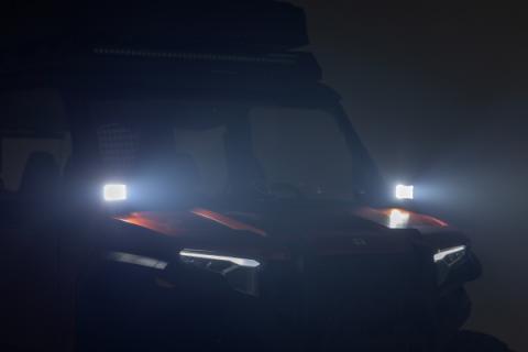 LED Light Kit Front Mount 3 Inch Chrome Pair Wide Angle Polaris XPEDITION ADV 5 Rough Country