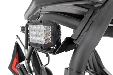 LED Light Rear Mount 2 Inch Black Pair Spot Kawasaki Teryx 4 1000/Teryx 800 Rough Country