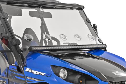 LED Light Kit Cage Mount 50 Inch Black Single Row Kawasaki Teryx 4 1000/Teryx4 800 Rough Country