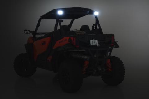 LED Light Kit Rear Mount 2 Inch Black Pair Flood Can-Am Maverick Sport 1000R Rough Country
