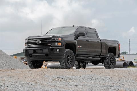 3.5 Inch Lift Kit V2 w/ Overloads Red Silverado/Sierra 2500HD/3500HD (11-19) Rough Country