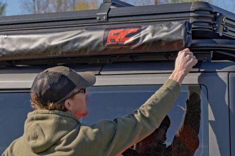 Retractable Roof Rack Awning 6 Foot 6 Inch x 9 Foot 8 Inch (Fits Trucks &amp; SUVs) Rough Country