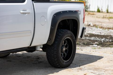 Pocket Fender Flares 6 Foot 7 Inch &amp; 8 Foot Bed GAP Imperial Blue Chevy Silverado 1500/2500HD/3500HD (07-14) Rough Country
