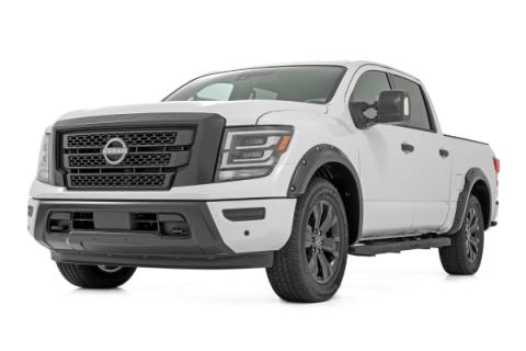 Pocket Fender Flares Crew QAK Glacier White W/O Emblem Nissan Titan (17-24) Rough Country