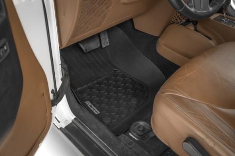 Floor Mats FR 2 Door Jeep Wrangler JK 4WD (2014-2018) Rough Country