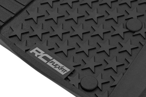 Floor Mats FR 2 Door Jeep Wrangler JK 4WD (2014-2018) Rough Country