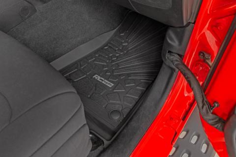 Flex-Fit Floor Mats FR &amp; RR RR Lockable Jeep Gladiator JT 4WD (20-25) Rough Country