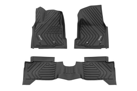 Flex Fit Floor Mats Front &amp; Rear Crew Toyota Tacoma 2WD/4WD (2024-2026) Rough Country