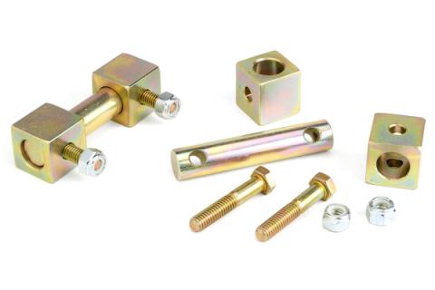 Shock Bar Pin Eliminator Front Lower Wrangler TJ &amp; LJ Cherokee XJ Comanche MJ Grand Cherokee ZJ &amp; WJ JKS Manufacturing