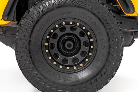 Steel Simulated Bead Lock Wheel Black 17x9 6x5.5 4.25 Bore -12 Rough Country
