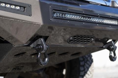 Tow Hook to Shackle Conversion Kit w/D-Ring &amp; Rubber Isolators 07-13 Silverado/Sierra 1500 Rough Country