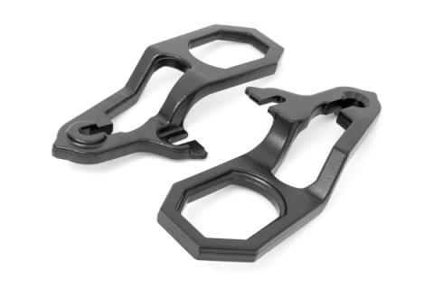 Tow Hook Brackets &amp; Bezel Combo Ram 1500 2WD/4WD (2019-2021) Rough Country