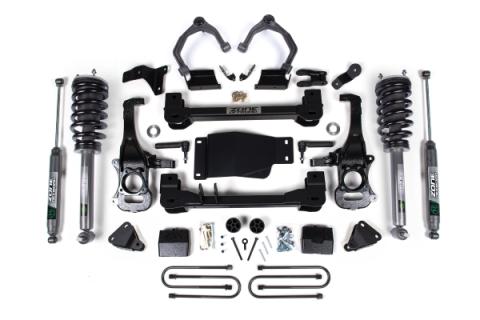 25-26 Chevrolet Silverado Trail Boss 1500 - GMC Sierra AT4 1500 4WD 4 Inch Suspension Lift Kit, 3 Inch Rear Lift, Block - Nitro Loaded Struts, Nitro Shocks Zone Offroad