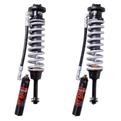 Shock Absorber 10-14 Ford Raptor Front Coilover Internal Bypass 3.0 Series Remote Reservoir 7.6 Inch 0-2 Inch Lift Cerakote Dual Speed Compression Kit FOX