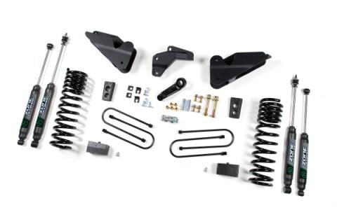 13-18 RAM 3500 4 Inch Lift Kit Gas 2 Inch Rear Block Fox Shocks Zone Offroad