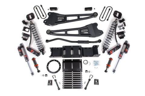 19-24 Ram 3500 4WD 3 Inch Radius Arm Suspension Lift Kit, 2 Inch Rear, Block w/o Overload, 6 Bolt Diesel - Fox 2.5 Performance Elite Series C/O Front, FOX 2.0 Front Bump, Fox 2.5 Performance Elite Series Rear BDS Suspension