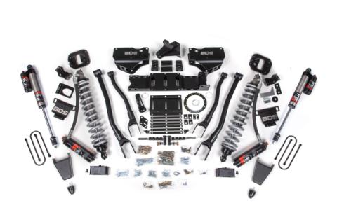 19-24 Ram 3500 4WD 4 Inch 4-Link Suspension Lift Kit, 2 Inch Rear, Block w/ Overload, 6 Bolt Diesel - Fox 2.5 Performance Elite Series C/O Front, Fox 2.5 Performance Elite Series Rear BDS Suspension