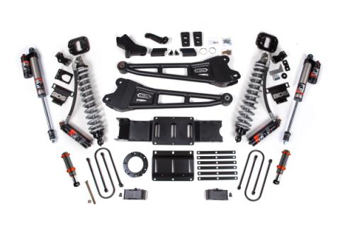 19-24 Ram 3500 4WD 4 Inch Radius Arm Suspension Lift Kit, 2 Inch Rear, Block w/o Overload, 6 Bolt Diesel - Fox 2.5 Performance Elite Series C/O Front, FOX 2.0 Front Bump, Fox 2.5 Performance Elite Series Rear BDS Suspension