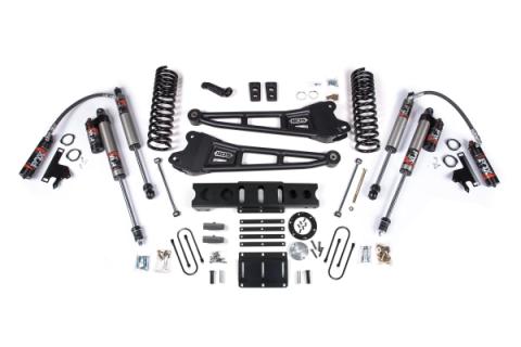 13-18 Ram 3500 4WD (Diesel) 6 Inch Radius Arm Suspension Lift Kit, 6-Bolt Indexing Ring, 4 Inch Rear Lift, Block - Fox 2.5 Performance Elite Series Shocks BDS Suspension