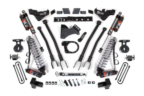 23-26 Ford F-250/F-350 Super Duty 4WD 7 Inch 4-Link Suspension Lift Kit, 5 Inch Rear, Block, Diesel - Fox 2.5 Performance Elite Series C/O Front, Fox 2.5 Performance Elite Series Rear BDS Suspension