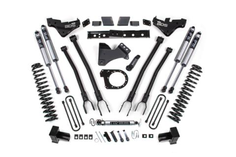 23-26 Ford F-350 Super Duty 4WD 7 Inch 4-Link Suspension Lift Kit, 4 Inch Rear, Block, Diesel, DRW - NX2 Nitro Series Shocks BDS Suspension