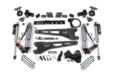 23-26 Ford F-350 DRW 4WD 7 Inch Radius Arm Suspension Lift Kit, 5 Inch Rear, Block, Diesel - FOX 2.0 IFP Performance Series Shocks Front and Rear BDS Suspension
