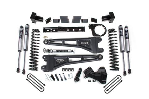 23-26 Ford F-350 DRW 4WD 7 Inch Radius Arm Suspension Lift Kit, 5 Inch Rear, Block, Diesel - NX2 Nitro Series Shocks Front and Rear BDS Suspension