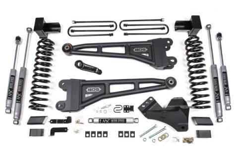 23-26 Ford F-350 DRW 4WD 5 Inch Radius Arm Suspension Lift Kit, 3 Inch Rear, Block, Gas - Fox 2.5 Performance Elite Series Front and Rear Shocks BDS Suspension