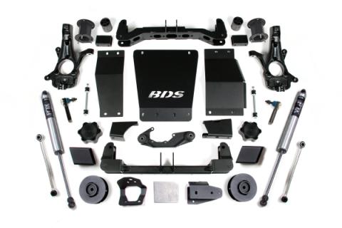 15-20 Chevrolet SUV - GMC SUV 4WD 4.5 Inch Suspension Lift Kit (Cast Steel), 3 Inch Rear Lift, Spacer, Fox 2.0 IFP Performance Series Shocks BDS Suspension
