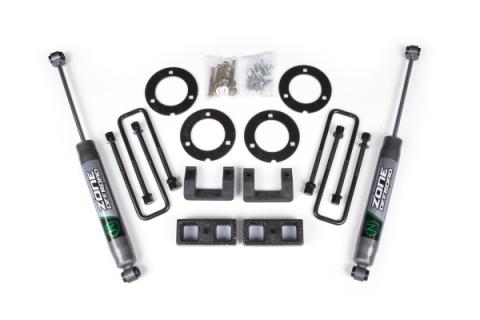 07-18 GM 1500 3 Inch Adventure Series Lift Kit 2 Inch Rear Block Spacer Front Nitro Rear Shocks Zone Offroad
