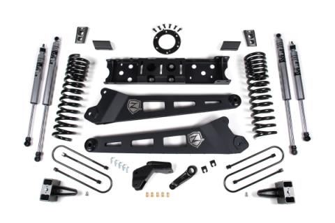 25-26 Ram 3500 (Gas) 4 Inch Radius Arm Suspension Lift Kit, 2 Inch Rear Lift, Block W/O Overload - Nitro Shocks Zone Offroad