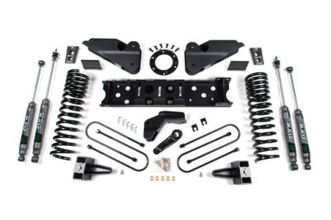 19-24 RAM 3500 4.5 Inch Radius Arm Bracket 2 Inch Rear Block Without Overload Diesel 6-Bolt T-Case Nitro Shocks Zone Offroad