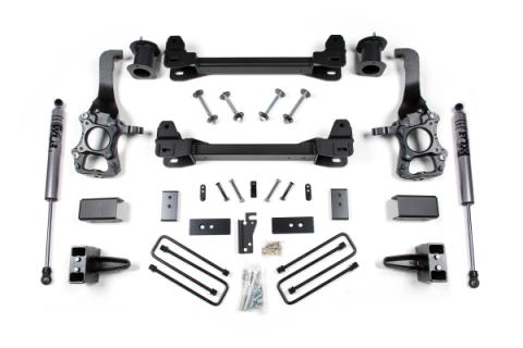 2014 F-150 2WD 6 Inch Lift Kit 4 Inch Rear Block Fox Shocks Zone Offroad
