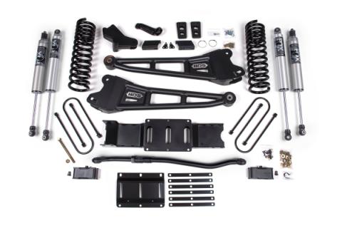 25-26 Ram 3500 4WD (Diesel) 4 Inch Radius Arm Suspension Lift Kit, 3 Inch Rear Lift w/ Overload, Block - Fox 2.5 IFP PS Shocks BDS Suspension