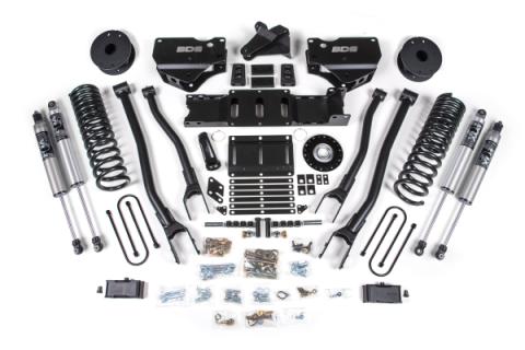 25-26 Ram 3500 (Gas) 4 Inch 4-Link Suspension Lift Kit W/ Indexing Ring, 3 Inch Rear Lift, OE Air Bag - Fox 2.5 IFP PS Shocks BDS Suspension