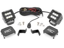 Ford 2-inch LED Lower Windshield Flood Pattern Ditch Kit 15-21 Ford F-150 Rough Country