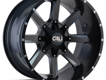 Cast Aluminum Wheels Busted 9100 SB 22x12 Milled Spokes Satin Black 6 On 135/6 On139.7 Bolt Pattern -47 Offset Cali Offroad Wheels