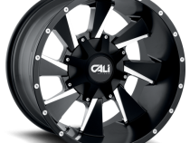 Cast Aluminum Wheels Distorted 9106 SB 20x9 Milled Spokes Satin Black 8 On 165.1/8 On170 Bolt Pattern 0 Offset Cali Offroad Wheels