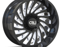 Cast Aluminum Wheels Switchback 9108 GB 24x12 Milled Spokes Gloss Black 8 On 180 Bolt Pattern -51 Offset Cali Offroad Wheels