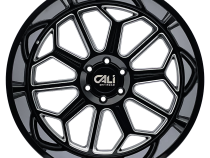 Cast Aluminum Wheels Auburn 9117 BM 20x10 Milled Gloss Black 5 On 127 Bolt Pattern -25 Offset Cali Offroad Wheels