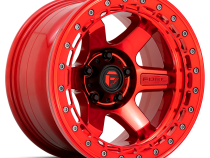 Aluminum Wheels 17X8.5 Block Beadlock D123 6 On 139.7 Candy Red/Candy Red Ring 106.1 Bore 0 Offset 6 Spoke Fuel Off Road Wheels