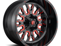 Aluminum Wheels 20X10 Stroke D612 5 On 114.3/5 On 127 Gloss Red/Milled 78.1 Bore -18 Offset Fuel Off Road Wheels