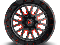 Aluminum Wheels 20X12 Stroke D612 8 On 170 Gloss Red Milled 125.1 Bore -43 Offset Fuel Off Road Wheels