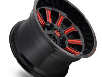 Aluminum Wheels 22X12 Hardline D621 8 On 170 Gloss Black/Candy Red 125.1 Bore -44 Offset Fuel Off Road Wheels