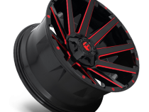 Aluminum Wheels 20X9 Contra D643 6 On 135/6 On 139.7 Gloss Red Milled 106.3 Bore 1 Offset Multi Spoke Fuel Off Road Wheels